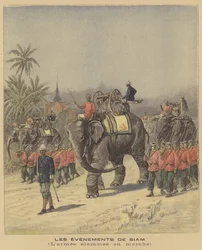 Het Siamese leger op mars